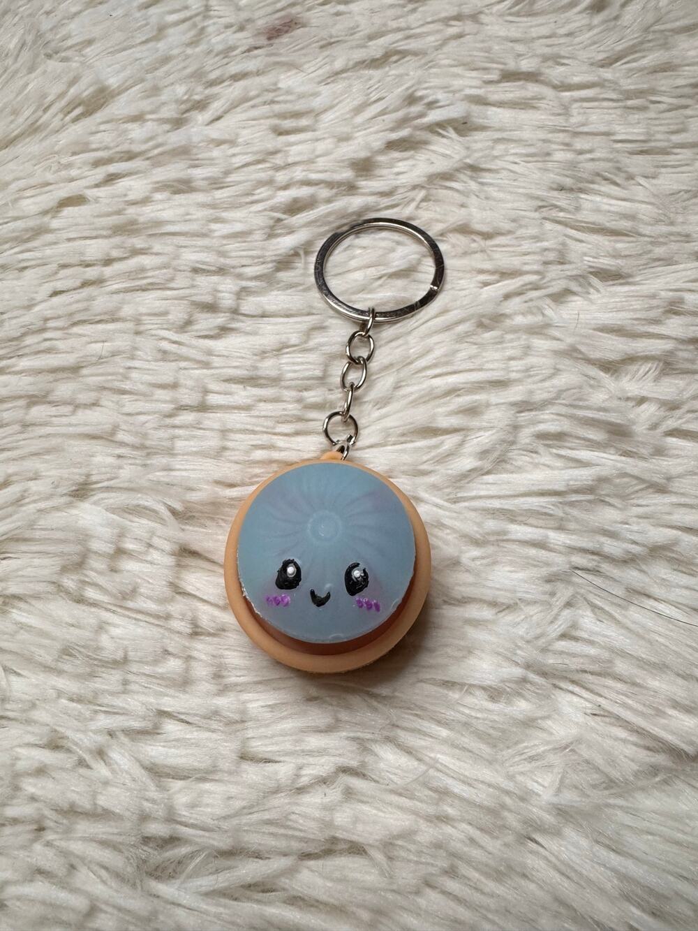 Dumpling clicker light up changing colors keychain fidgeting toy stress relief